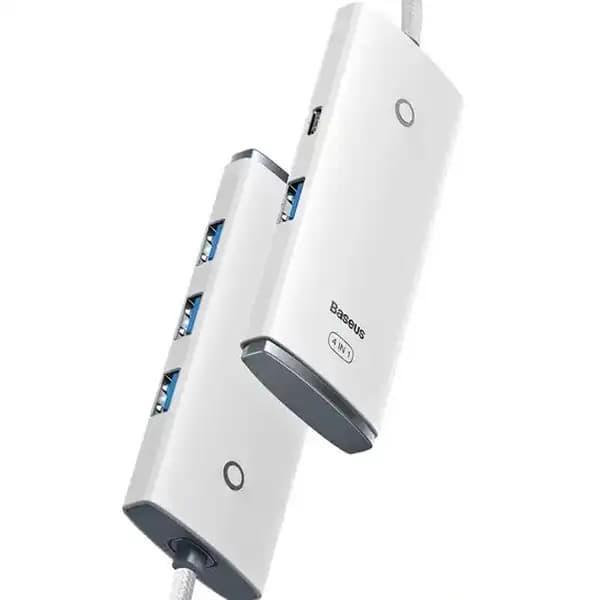 هاب تایپ سی 4 پورت با کابل 1 متر بیسوس مدل Baseus Lite Series Type-C Hub Adapter BS-OH031 WKQX030402 — تصویر ۲