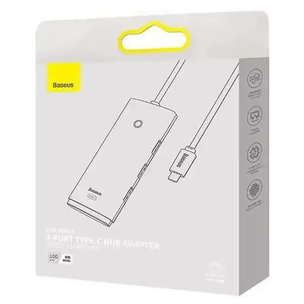 هاب تایپ سی 4 پورت با کابل 1 متر بیسوس مدل Baseus Lite Series Type-C Hub Adapter BS-OH031 WKQX030402 — تصویر ۶