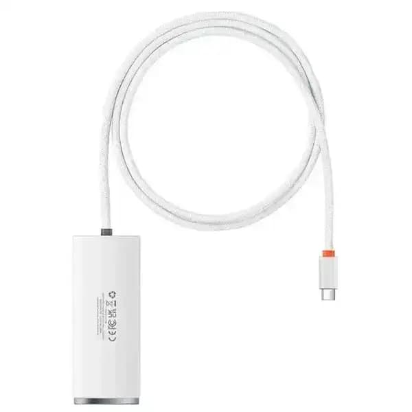 هاب تایپ سی 4 پورت با کابل 1 متر بیسوس مدل Baseus Lite Series Type-C Hub Adapter BS-OH031 WKQX030402