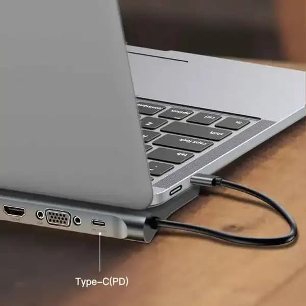 هاب آداپتور تایپ سی چند کاره بیسوس مدل Baseus Enjoyment CATSX-G0G Type C 11 in 1 Multi-function Docking Station for MacBook NoteBook — تصویر ۶