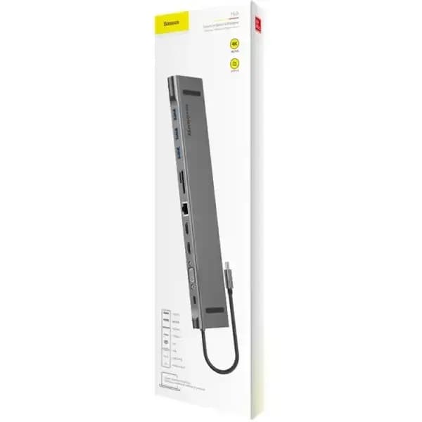 هاب آداپتور تایپ سی چند کاره بیسوس مدل Baseus Enjoyment CATSX-G0G Type C 11 in 1 Multi-function Docking Station for MacBook NoteBook — تصویر ۷