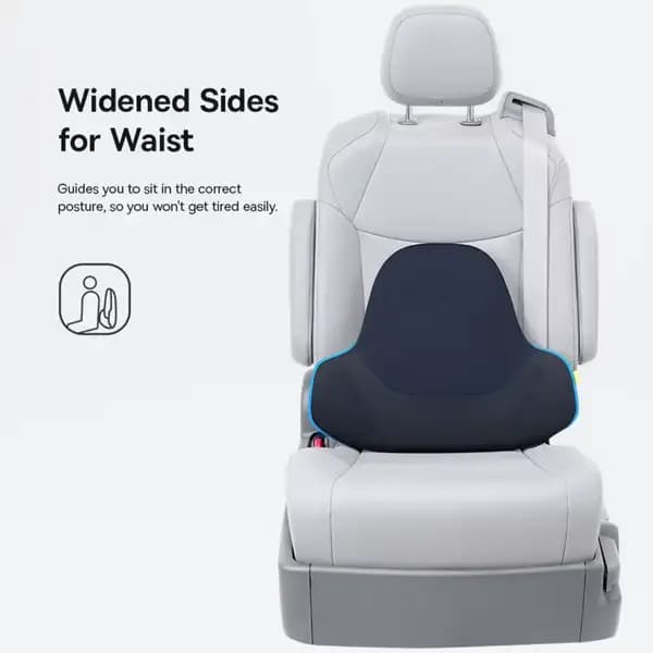 پشتی کمری طبی صندلی مموری فوم بیسوس مدل Baseus PrimeTrip VH1 Breathable Car Lumbar — تصویر ۳