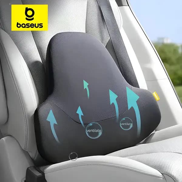 پشتی کمری طبی صندلی مموری فوم بیسوس مدل Baseus PrimeTrip VH1 Breathable Car Lumbar — تصویر ۷