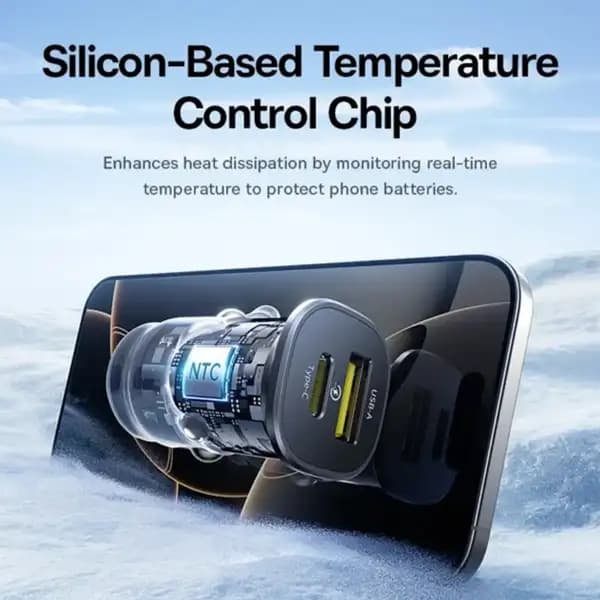 شارژر فندکی فست شارژ 30 وات بیسوس مدل Baseus GO Trip DP1 Series C00072300123-00 — تصویر ۸