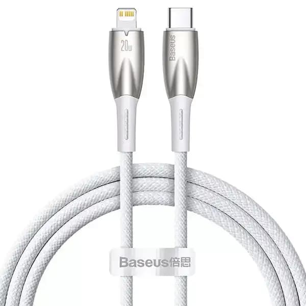 کابل تایپ سی به لایتنینگ 20 وات 2 متری بیسوس مدل Baseus Glimmer PD Fast Charging Data Cable CADH000101 — تصویر ۳