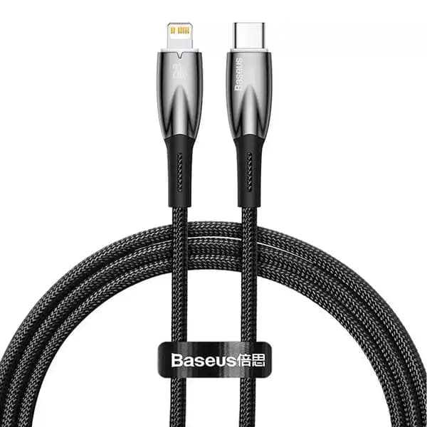 کابل تایپ سی به لایتنینگ 20 وات 2 متری بیسوس مدل Baseus Glimmer PD Fast Charging Data Cable CADH000101