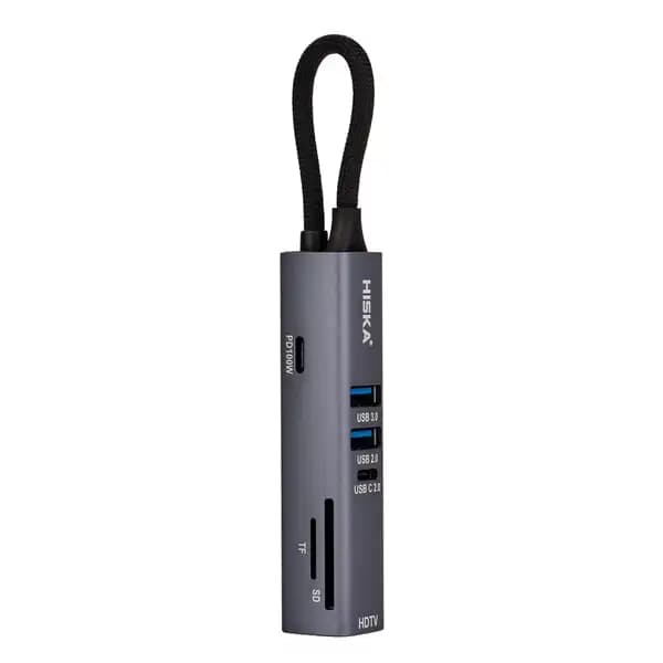 هاب 7 پورت USB-C هیسکا مدل Hiska HR-53 — تصویر ۴