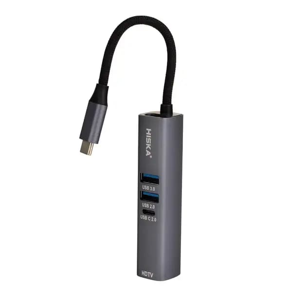 هاب 7 پورت USB-C هیسکا مدل Hiska HR-53 — تصویر ۵