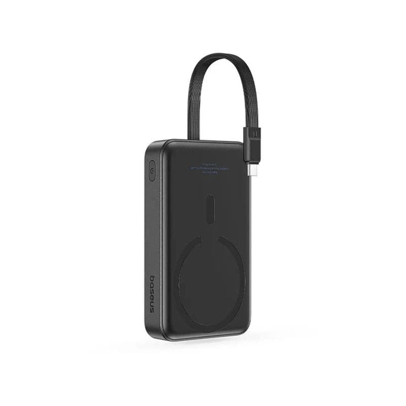 پاوربانک باسئوس مدل Magnetic & Cable 30W با ظرفیت 10000 میلی آمپر ساعت