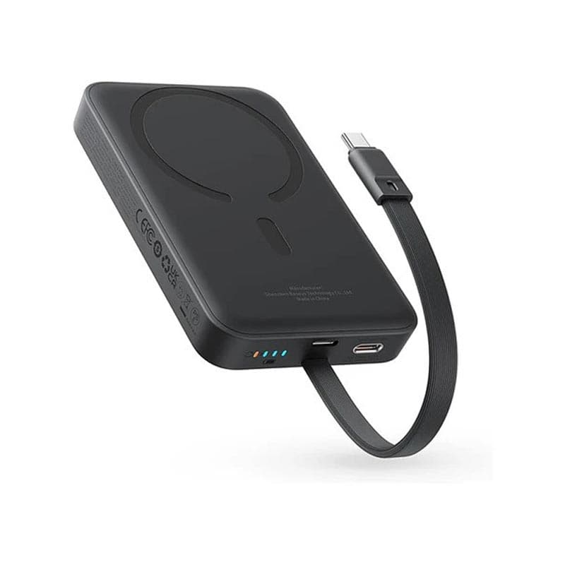 پاوربانک باسئوس مدل Magnetic & Cable 30W با ظرفیت 10000 میلی آمپر ساعت — تصویر ۴