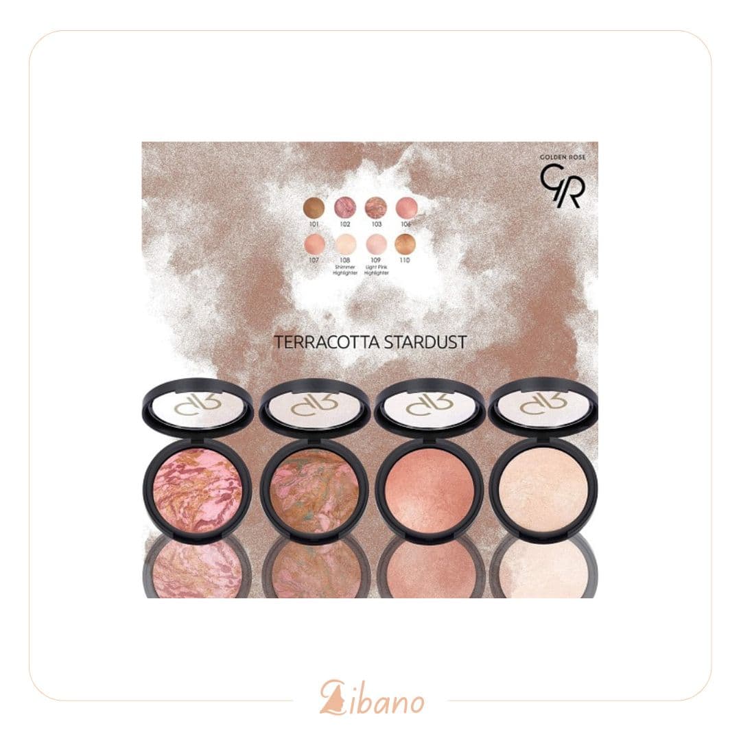 گلدن رز رژگونه تراکوتا استارداست شماره (103) Golden Rose Terracotta Stardust — تصویر ۴