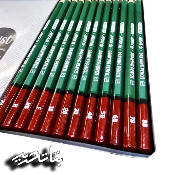 آریا- مداد مشکی مهندسی جعبه فلزی آرتیست B جات-جور 3075