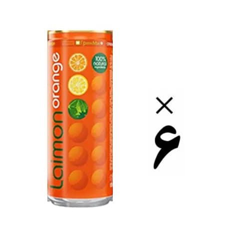 نوشیدنی گازدار پرتقالی لایمون پک 6 عددی Laimon Fresh