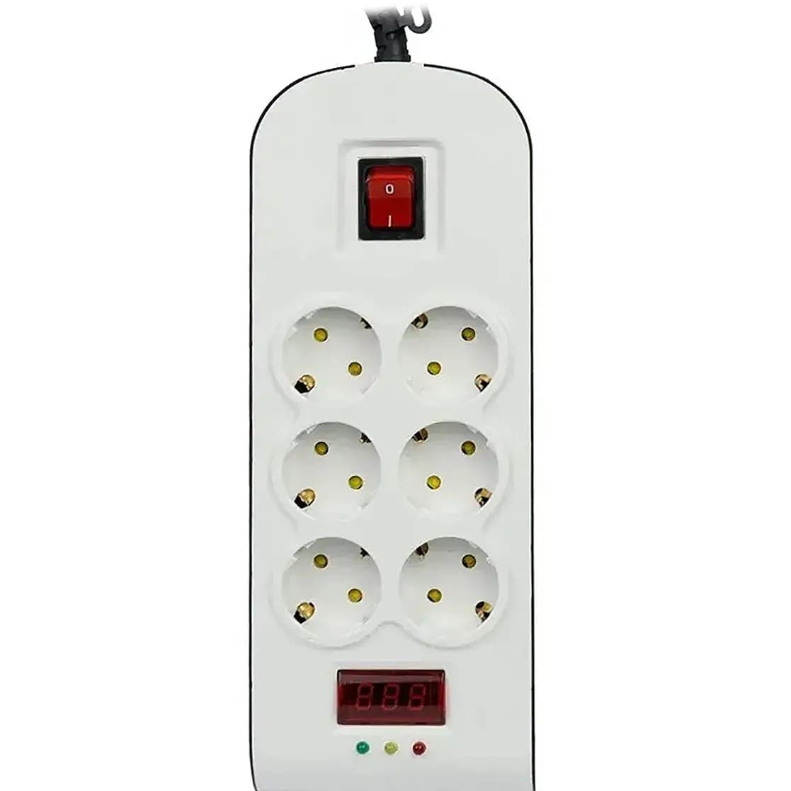 محافظ شش خانه ارتدار باکلید با کابل 3 متری کد 8795 پارت الکتریک — تصویر ۲