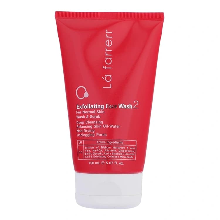 ژل شوینده صورت L’a farrerr مدل Exfoliating 2 حجم 150 میلی لیتر
