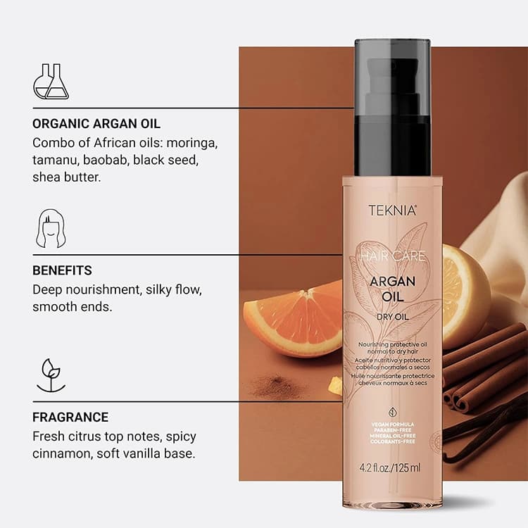 روغن مو Lakme مدل Teknia Argan Oil حجم 125 میلی لیتر — تصویر ۴