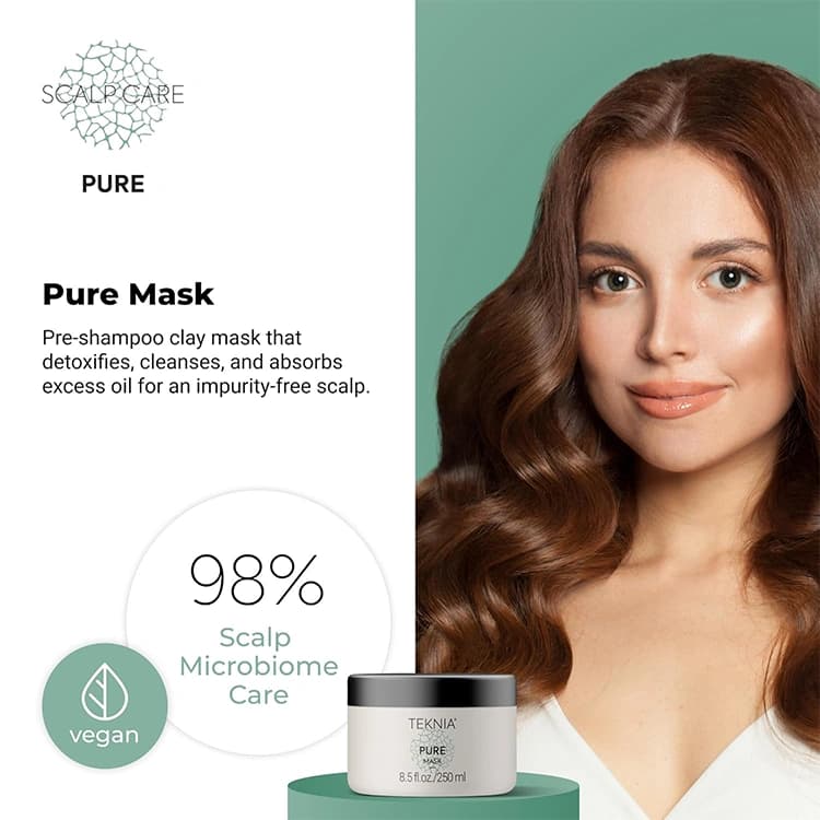 ماسک مو Lakme مدل Teknia Scalp Care Pure حجم 250 میلی لیتر — تصویر ۶