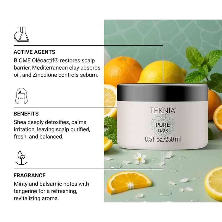 ماسک مو Lakme مدل Teknia Scalp Care Pure حجم 250 میلی لیتر — تصویر ۴