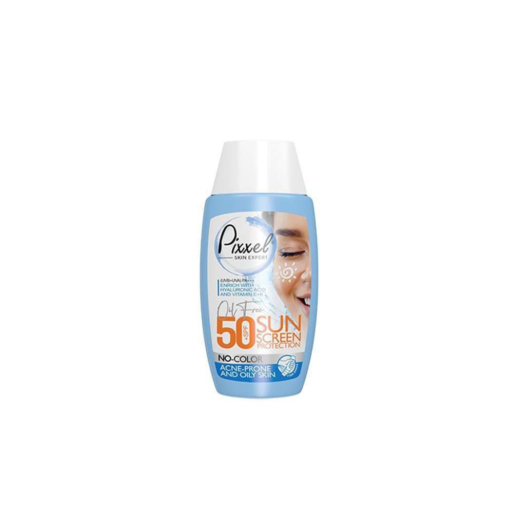 ضدآفتاب بدون رنگ مناسب پوست‌‌ های جوش دار و چرب پیکسل spf50