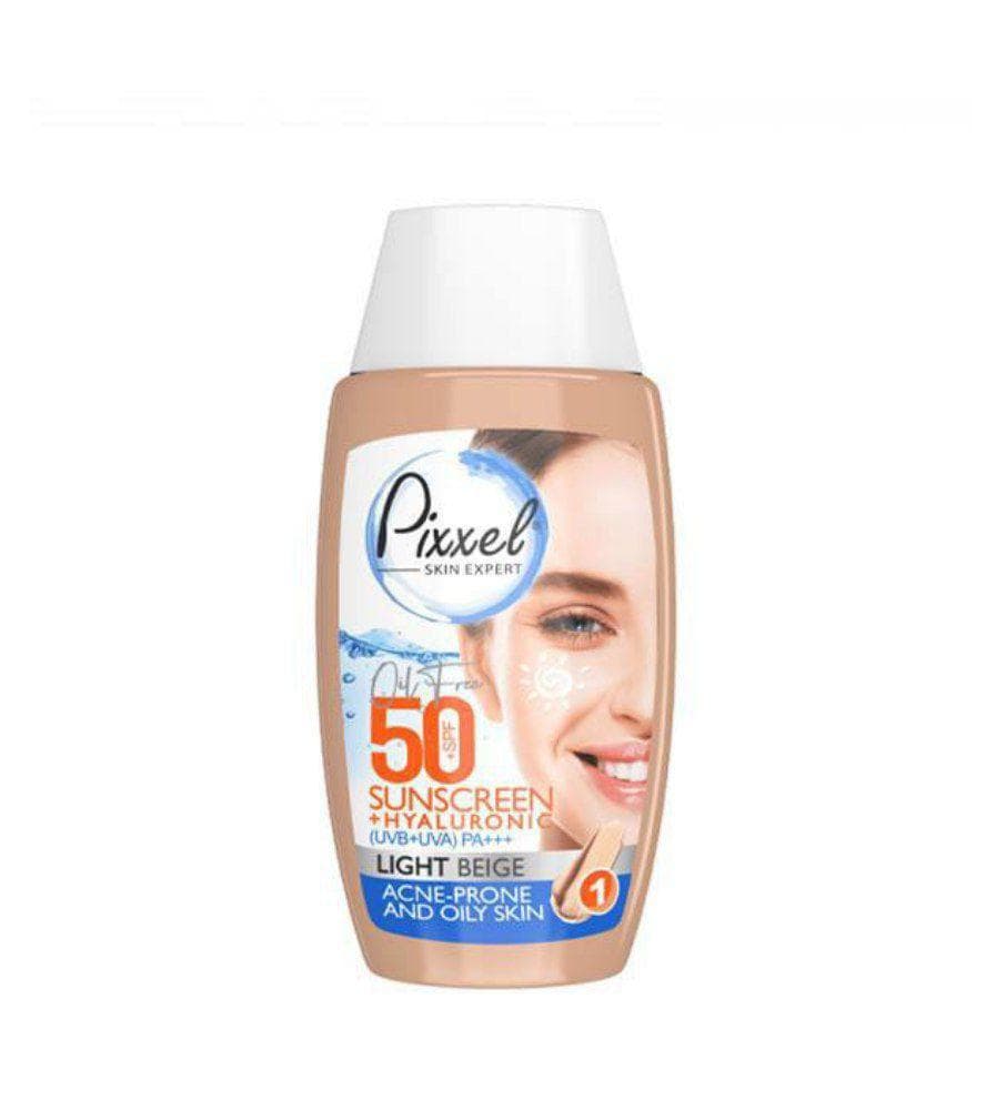ضدآفتاب بژ روشن مناسب پوست‌‌ های جوش دار و چرب پیکسل spf50