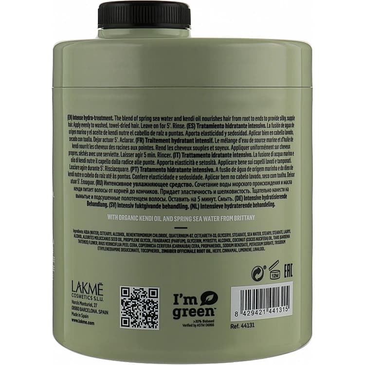 ماسک مو Lakme مدل Teknia Organic Balance حجم 1000 میلی لیتر — تصویر ۲