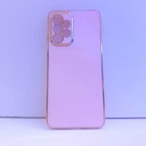 گارد A33 صورتی ژله ای طرح مای کیس (My Case) مناسب سامسونگ a33