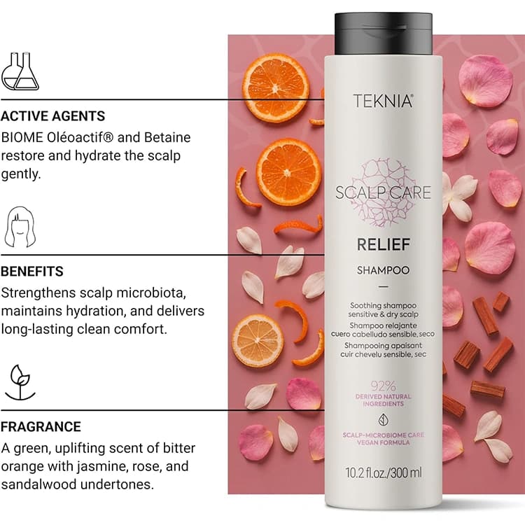 شامپو Lakme مدل Teknia Scalp Care Relief حجم 300 میلی لیتر — تصویر ۵