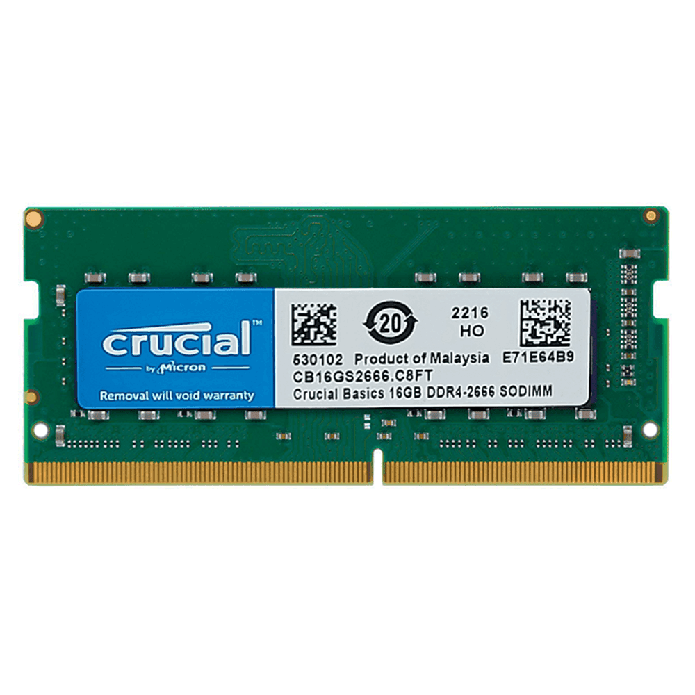 رم لپ تاپ کروشیال 16 گیگابایت DDR4 با فرکانس 2666 مگاهرتز