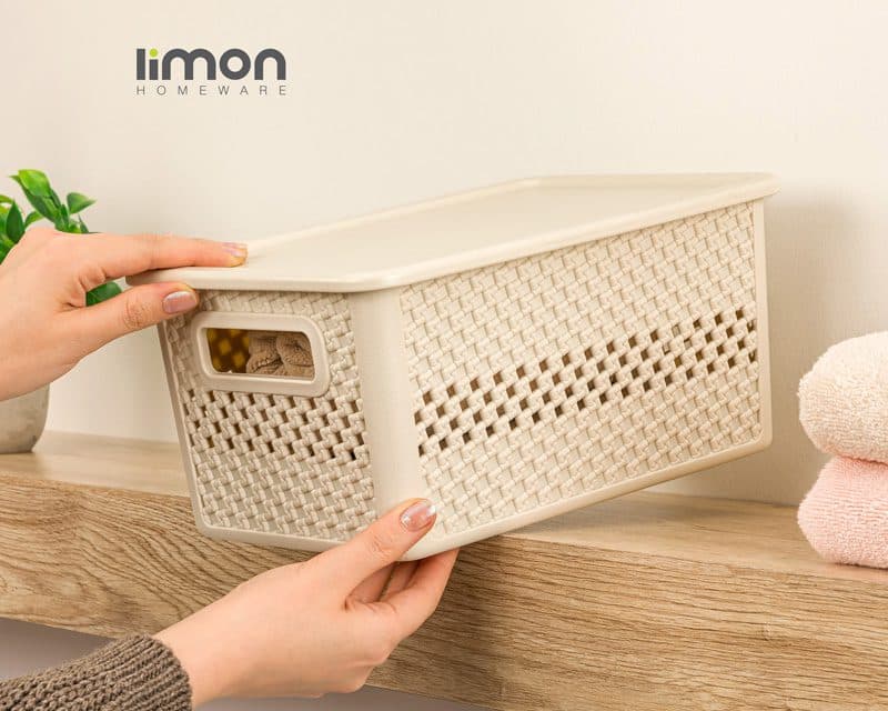 جعبه دربدار کوچک طرح بافت لیمون کد 2156 — تصویر ۲