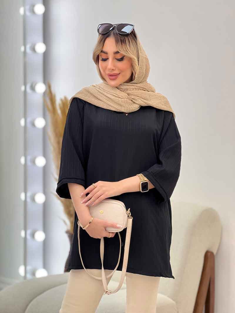 مانتو کراش یقه چاک کد 4506 — تصویر ۶