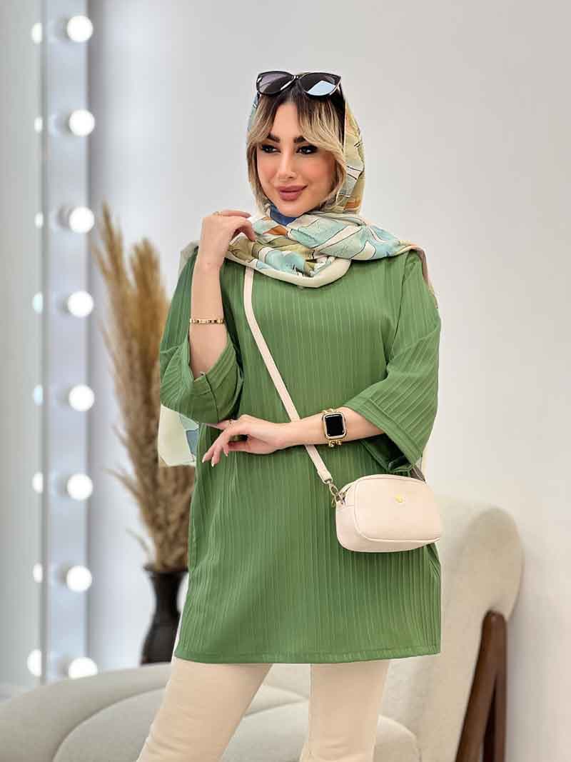 مانتو کراش یقه چاک کد 4506 — تصویر ۸