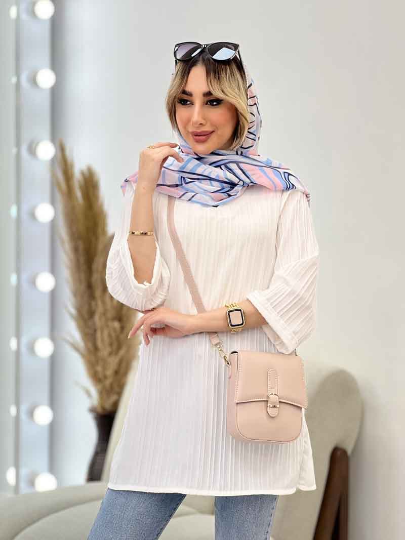 مانتو کراش یقه چاک کد 4506 — تصویر ۵
