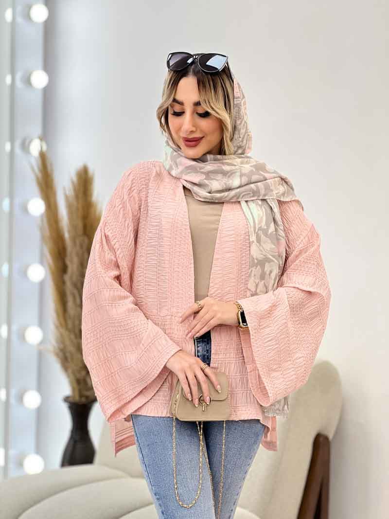 مانتو دوخت دار بغل چاک کد 4488 — تصویر ۴