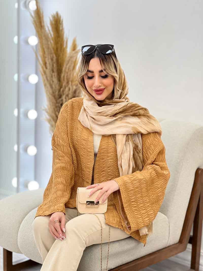 مانتو دوخت دار بغل چاک کد 4488 — تصویر ۷
