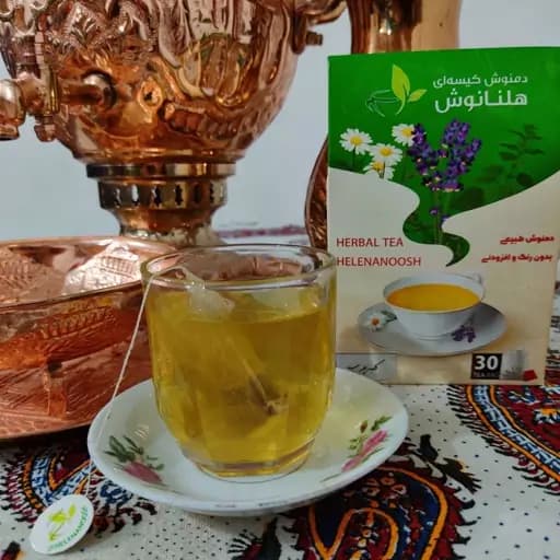 دمنوش گیاهی کبد چرب 30 عددی هلنانوش (مصرف دو هفته)