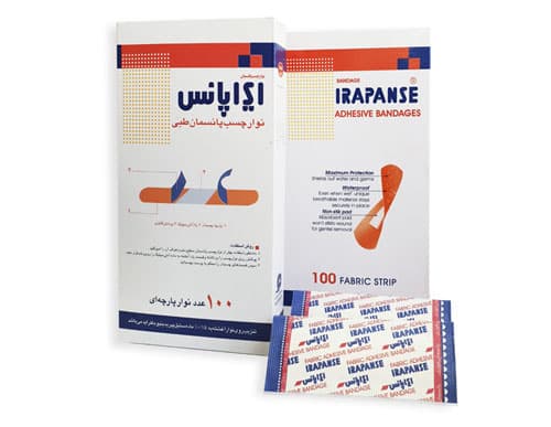 چسب زخم پارچه ای ایراپانس بسته 100 عددی