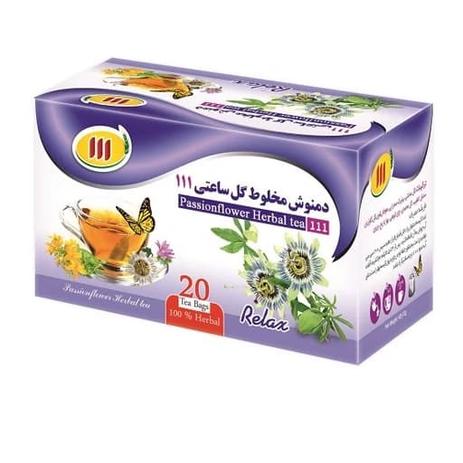 دمنوش گل ساعتی 111 ( تی بگ 20 عددی)