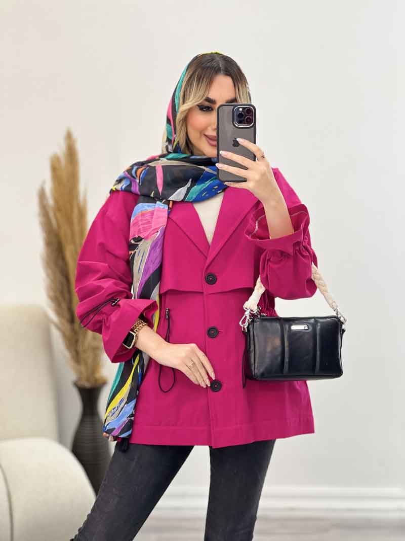 مانتو لینن ژیله دار دلوین کد 4451 — تصویر ۸