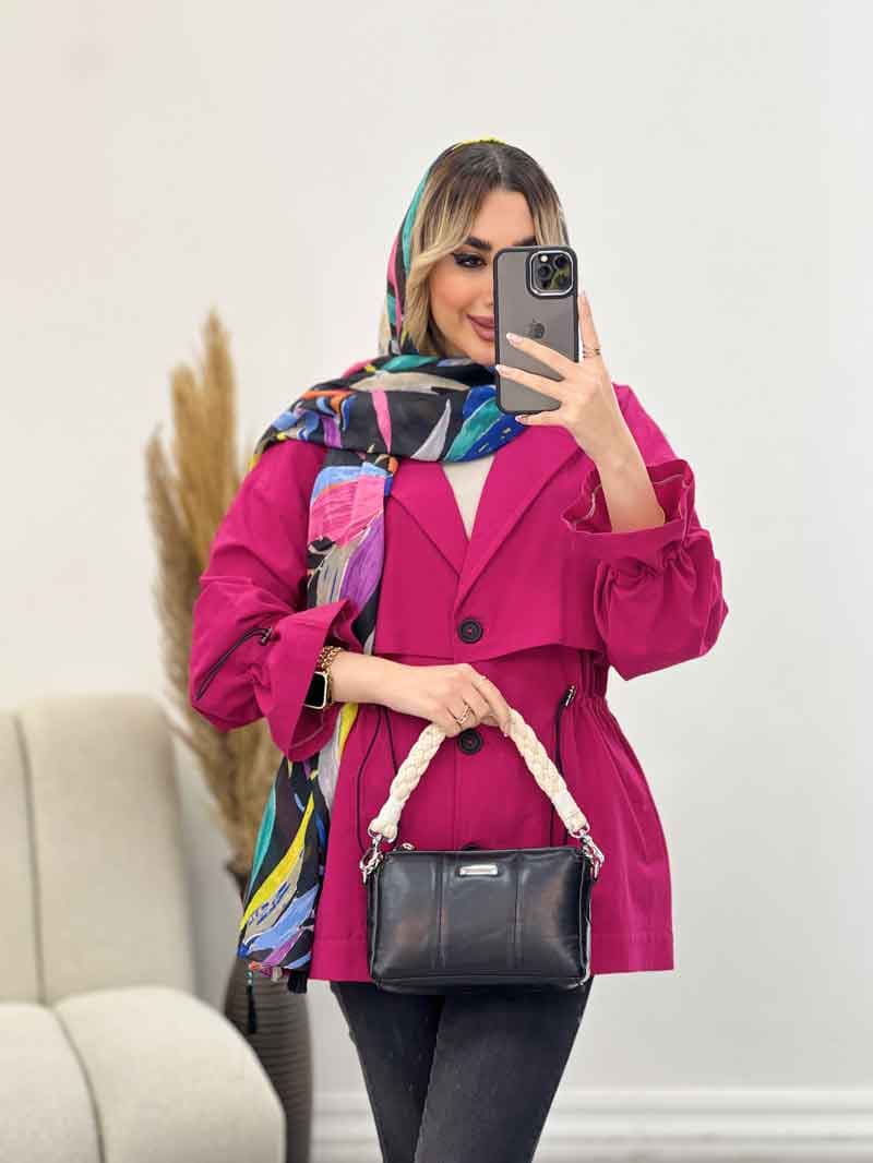 مانتو لینن ژیله دار دلوین کد 4451 — تصویر ۵