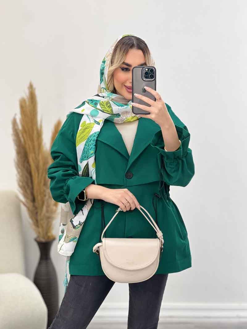 مانتو لینن ژیله دار دلوین کد 4451 — تصویر ۳