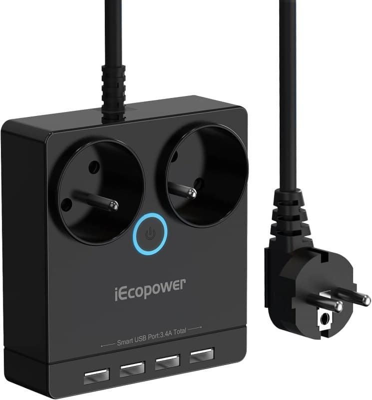 چندراهی برق iEcopower دارای ۴ پورت USB