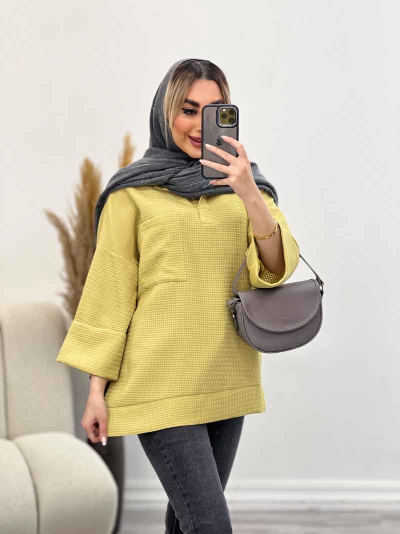 مانتو جلوبسته آستین دوبل کد 4339 — تصویر ۷