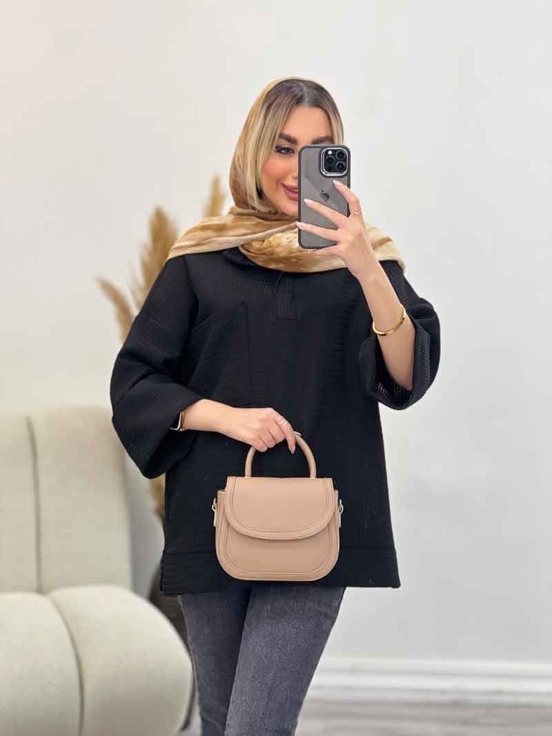 مانتو جلوبسته آستین دوبل کد 4339 — تصویر ۳