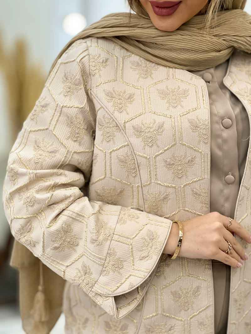 مانتو ژاکارد آستین لاله کد 4411 — تصویر ۵