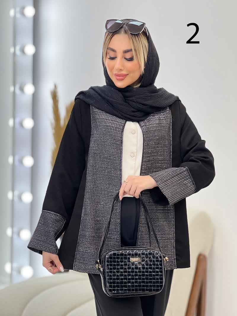 مانتو ترکیبی لمه کد 4312 — تصویر ۲