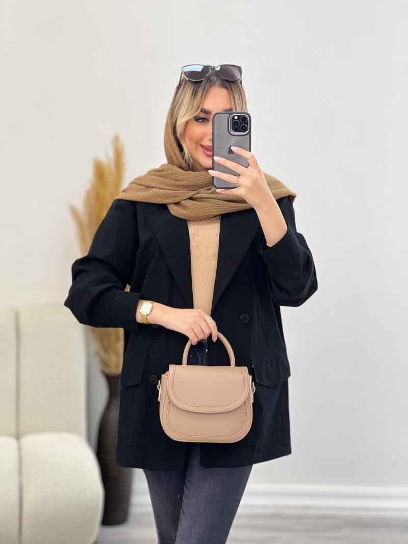 مانتو لینن چهاردکمه پشت پاگن کد 4372 — تصویر ۸