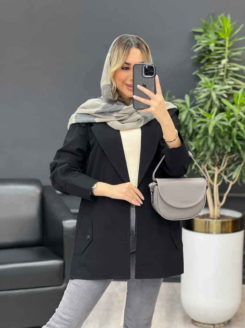 مانتو لینن سرشانه ژیله کد 4343 — تصویر ۷