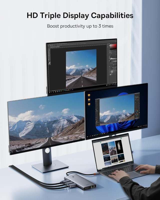 هاب ۱۳ در ۱ USB C بیسوس مدل BS-OH119 — تصویر ۴
