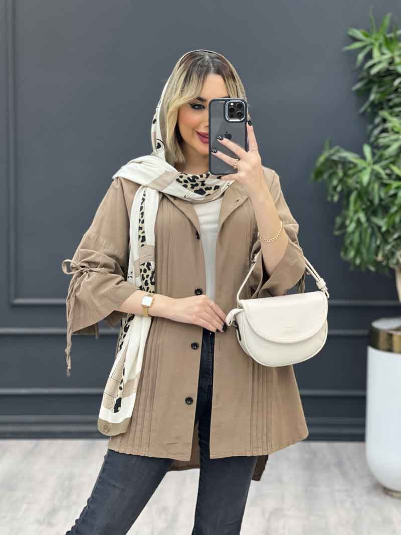 مانتو لینن پلیسه دار کد 4283 — تصویر ۴