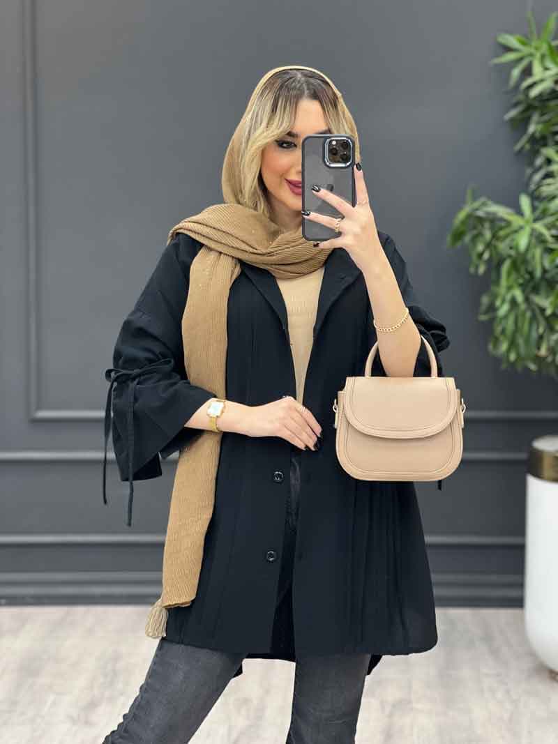 مانتو لینن پلیسه دار کد 4283 — تصویر ۶